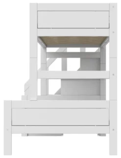 Lifetime Etagenbett Family 90/120x200cm mit Treppe und Premium Rollboden weiß lackiert