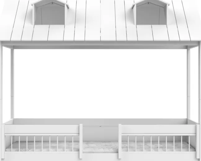 Lifetime 2in1 Beachhouse Hausbett mit Rollboden weiß lackiert