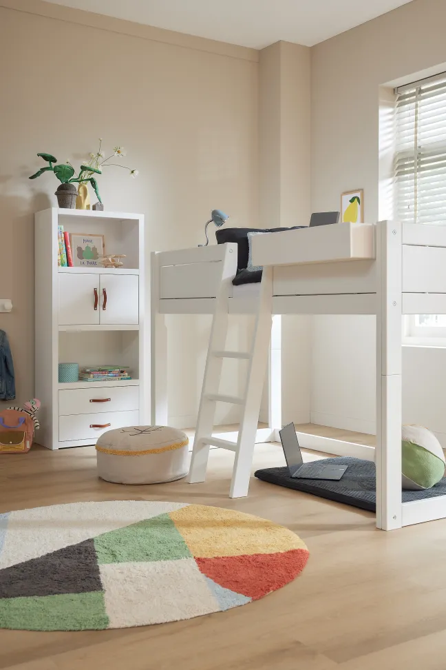 Lifetime 4 in 1 Bett für Stoffdach inkl. Deluxe Lattenrost whitewash