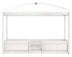Lifetime 4 in 1 Bett mit Himmeldach inkl. Rollboden whitewash