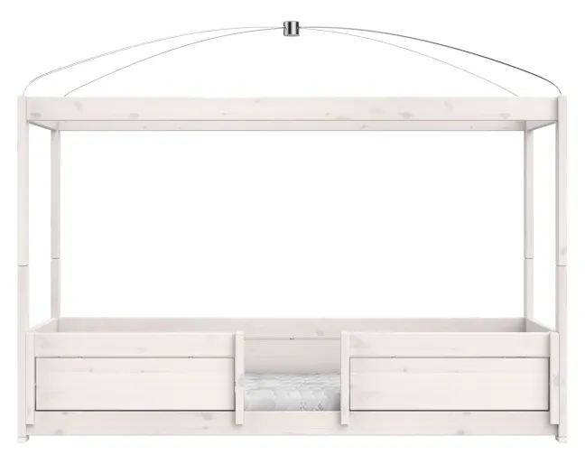 Lifetime 4 in 1 Bett mit Himmeldach inkl. Rollboden whitewash