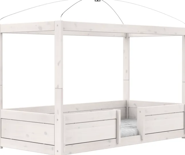 Lifetime 4 in 1 Bett mit Himmeldach inkl. Rollboden whitewash
