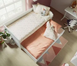Lifetime Kojenbett 90x200cm mit Gästebett, Bettkasten und Rollboden weiß lackiert
