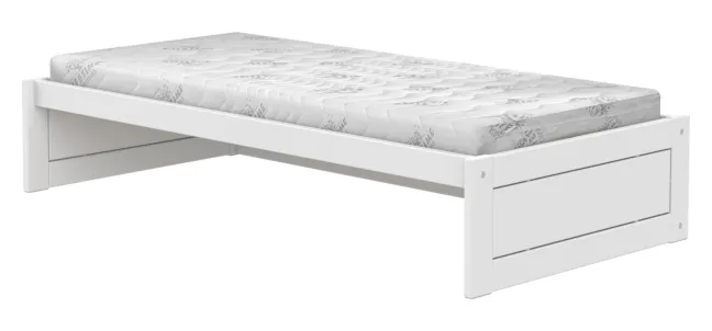 Lifetime Montessori Bett 90x200cm mit Premium Rollboden weiß lackiert