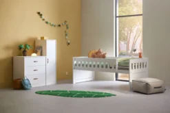 Lifetime Norden Kojenbett 90x200cm mit Rollboden weiß lackiert