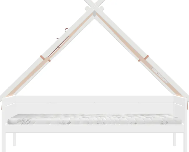 Lifetime Tipibett Rainbow 90x200cm mit Rollboden weiß lackiert