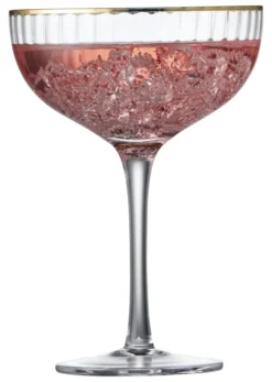 Lyngby Glas Cocktailglas Palermo Gold 31,5cl 4 Stück