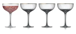 Lyngby Glas Cocktailglas Palermo Gold 31,5cl 4 Stück