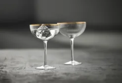 Lyngby Glas Cocktailglas Palermo Gold 31,5cl 4 Stück