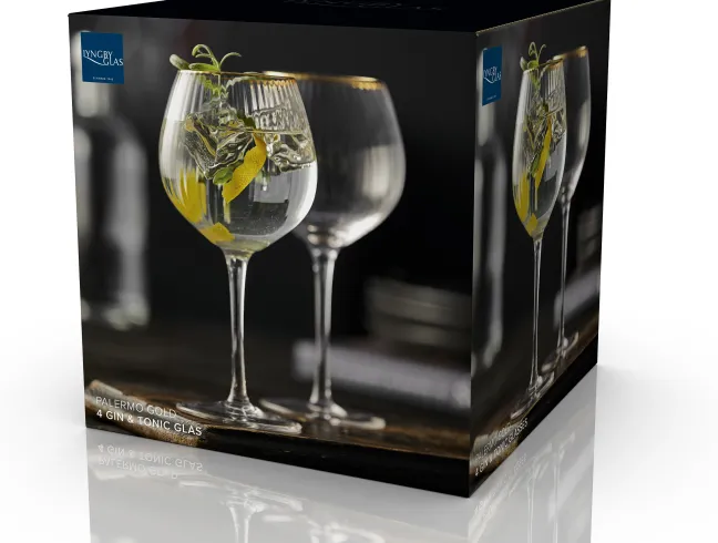 Lyngby Glas Gin Glas Palermo Gold 65cl 4 Stück