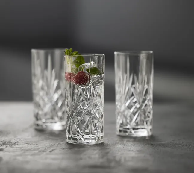 Lyngby Glas Highball Trinkglas Melodia 6 Stück