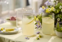 Lyngby Glas Highball Trinkglas Palermo Gold 50cl 4 Stück