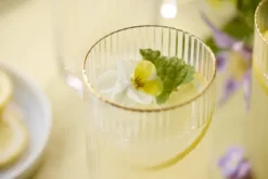 Lyngby Glas Highball Trinkglas Palermo Gold 50cl 4 Stück