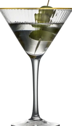 Lyngby Glas Martiniglas Palermo Gold 25cl 4 Stück