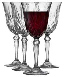 Lyngby Glas Rotweinglas Melodia 4 Stück