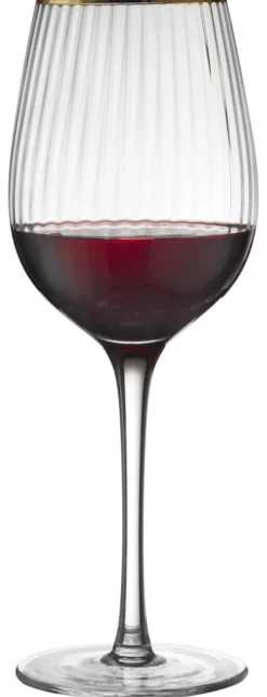 Lyngby Glas Rotweinglas Palermo Gold 40cl 4 Stück