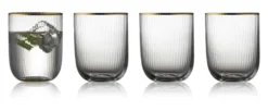 Lyngby Glas Tumbler Palermo Gold 35cl 4 Stück