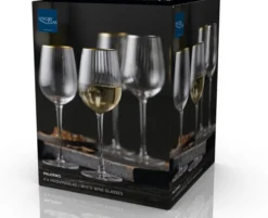 Lyngby Glas Weißweinglas Palermo Gold 30cl 4 Stück
