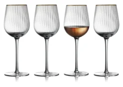 Lyngby Glas Weißweinglas Palermo Gold 30cl 4 Stück