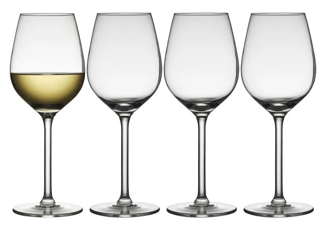 Lyngby Glas Weißwein Juvel 38cl 4 Stück