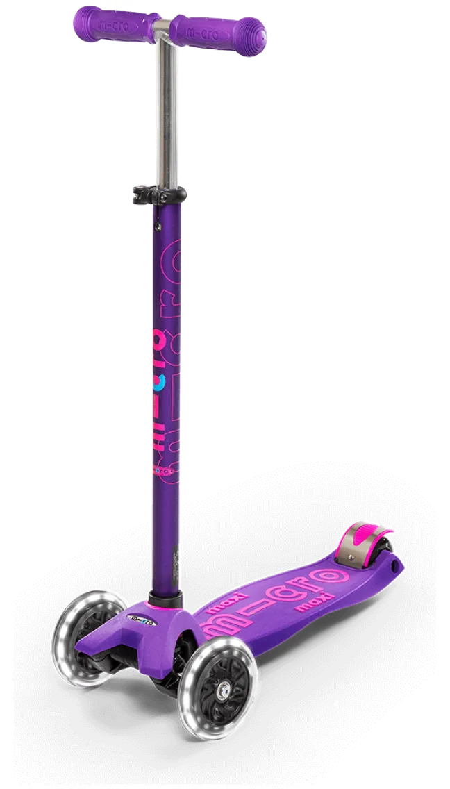 Micro Scooter maxi micro Deluxe LED purple