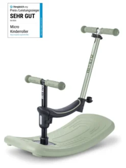 Micro Scooter mini micro Deluxe Rock & Go LED olive sage
