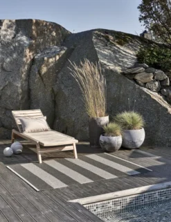 Pappelina Teppich Bob Charcoal Linen 70 x 225 cm BO9A722