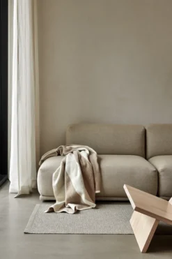 Pappelina Teppich Sam Dark Linen/Linen - Linen warp 70 x 300 cm SAM9G730