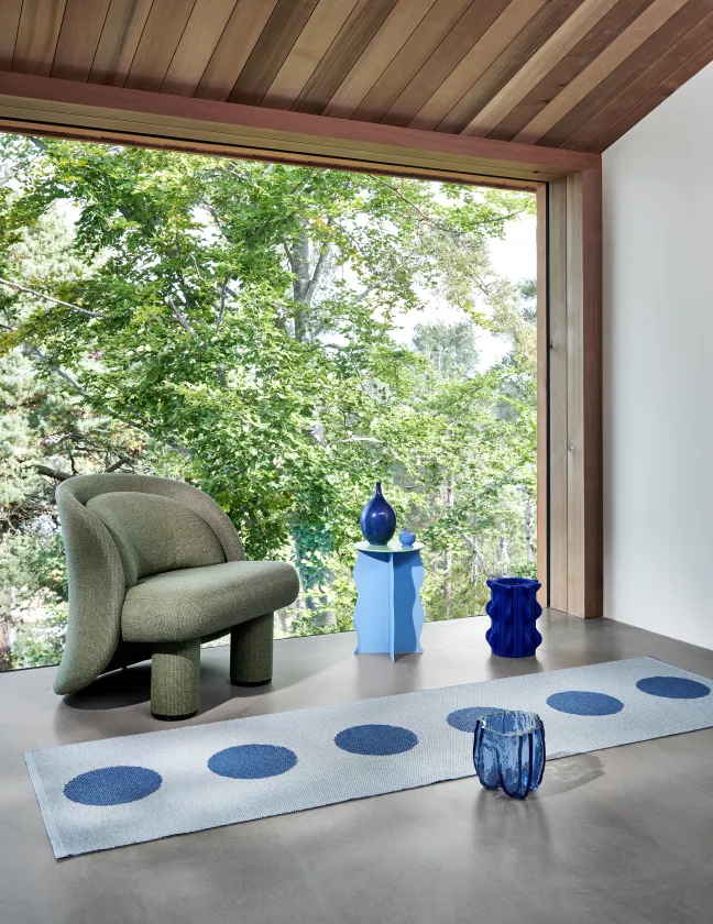 Pappelina Teppich VERA POP River Blue 70 x 200 cm VP3R720