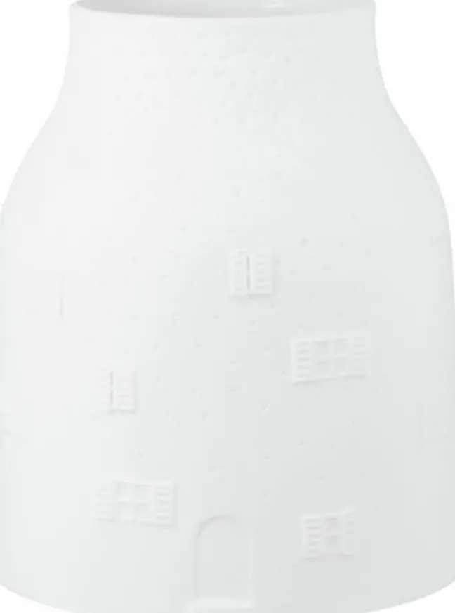 räder Vase Winterhaus klein Porzellan weiß
