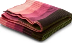 Roros Tweed ÅSMUND GRADIENT Lammwolldecke 200 x 135 cm rosa/grün 4251