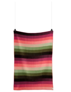 Roros Tweed ÅSMUND GRADIENT Lammwolldecke 200 x 135 cm rosa/grün 4251