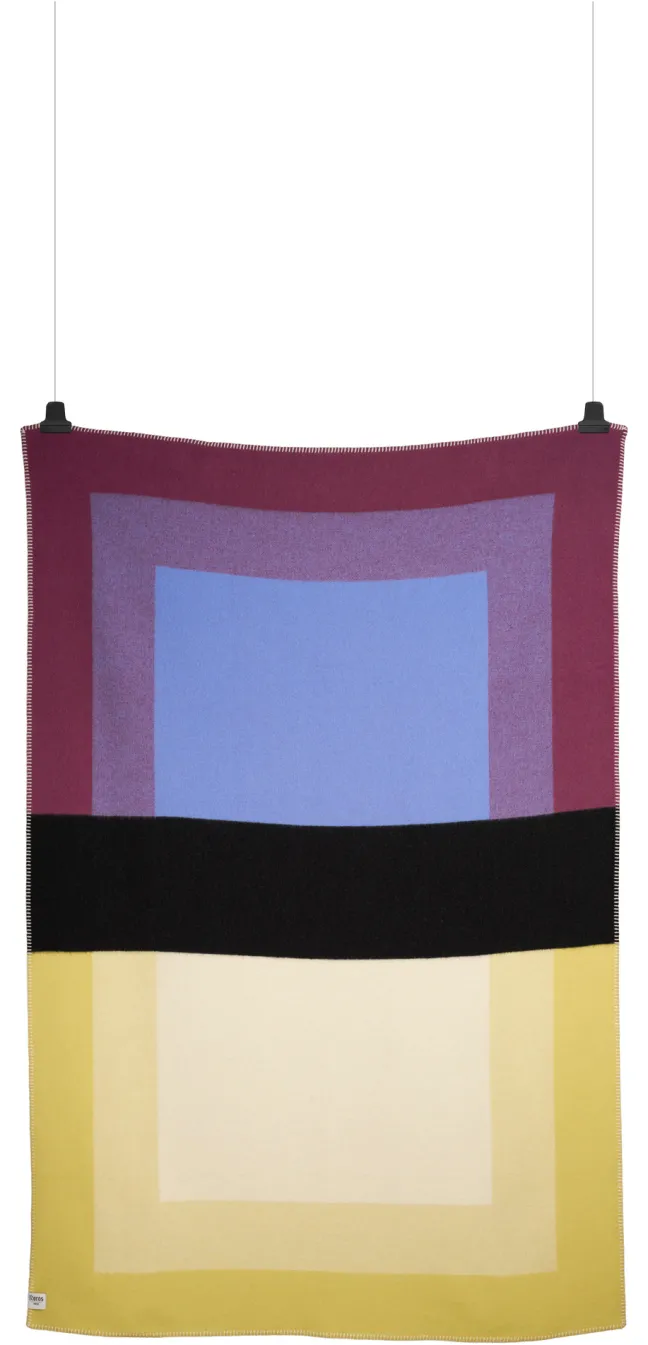 Roros Tweed BENTO Lammwolldecke 200 x 135cm Lemon curd 5252