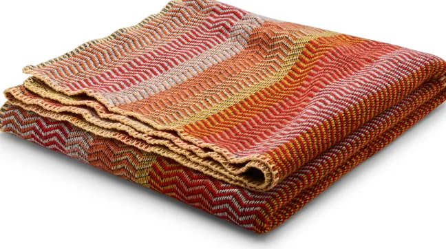 Roros Tweed FRI Lammwolldecke 150 x 200cm Summer red 3454