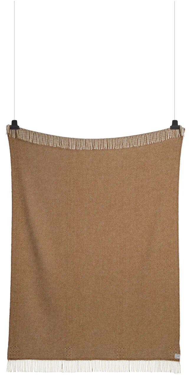 Roros Tweed KATTEFOT Wolldecke 140x220cm Ocker 554065