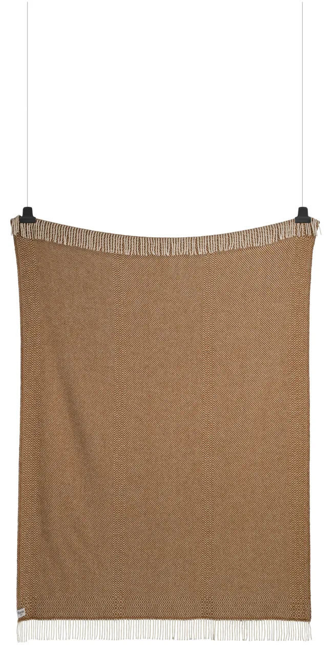 Roros Tweed KATTEFOT Wolldecke 140x220cm Ocker 554065