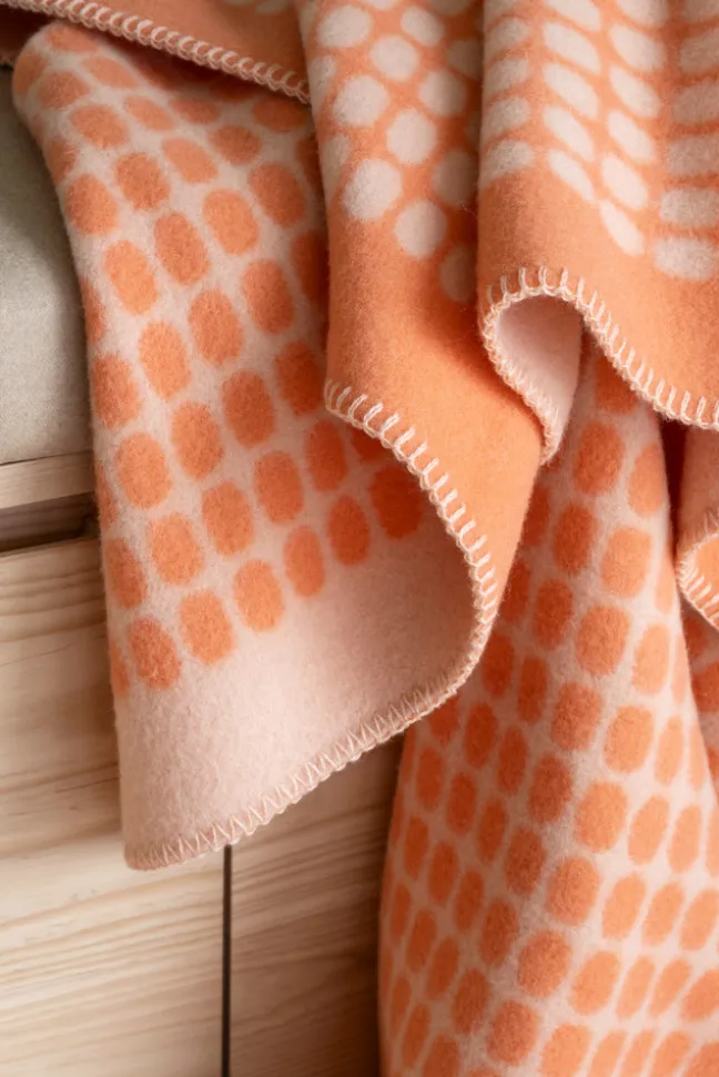 Roros Tweed PALETTE Lammwolldecke Coral 200x135cm 6254