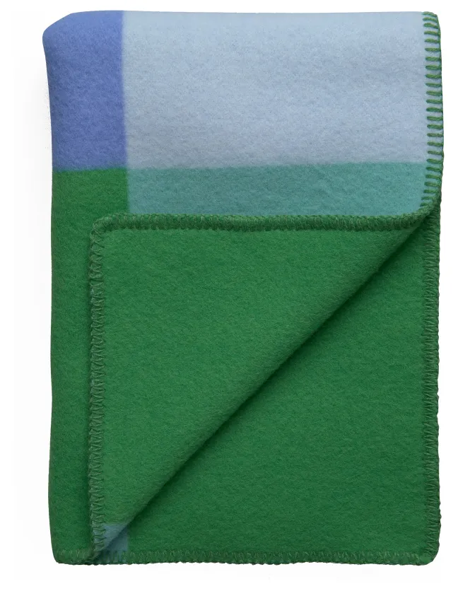 Roros Tweed SYNDIN Lammwolldecke 135 x 200cm blau/grün 1954