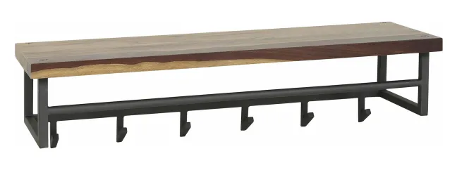 Rubjerg Design Garderobe Daytona 6 Haken mit Hutablage Nussbaum massiv natur