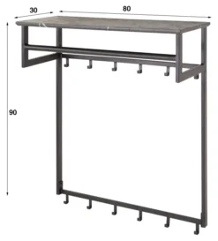 Rubjerg Design Garderobe Stab 12 Haken Melamin Melamin