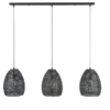 Rubjerg Design Hängeleuchte Armor oval 3 Leuchten Metall schwarz/braun