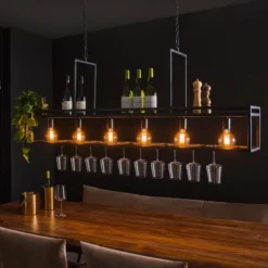 Rubjerg Design Hängeleuchte Decorate mit 6 Leuchten Metall schwarz