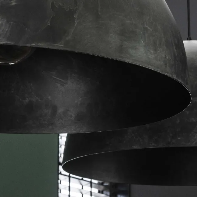 Rubjerg Design Hängeleuchte Dome 2 Leuchten Metall schwarz