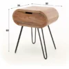 Rubjerg Design Nachttisch Barrel mit 1 Schublade Mangoholz massiv sandfarben
