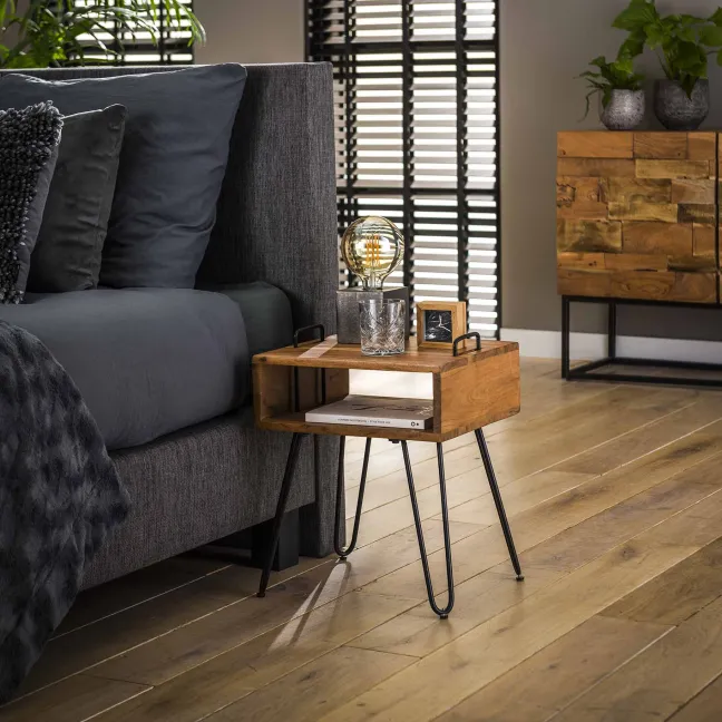 Rubjerg Design Nachttisch Quadro Akazie massiv natur