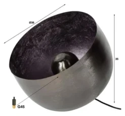 Rubjerg Design Tischleuchte Korb Ø36cm Metall schwarz nickel Sale