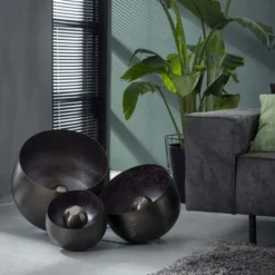 Rubjerg Design Tischleuchte Korb Ø28cm Metall schwarz nickel