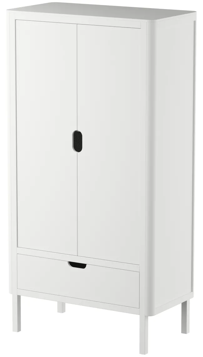 Sebra Kleiderschrank mit 2-Türen FSC classic weiß