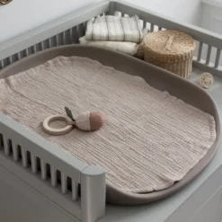 Sebra Wickelmatte PUR Set Jetty beige + 2 Wickelunterlagen musselin beige