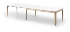 Skovby Esstisch 27 ausziehbar Eiche weiß geölt / Laminat weiß
